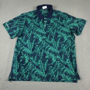 Bonobos Polo Shirt Mens Size Medium Blue Green Casual Short Sleeve Adult